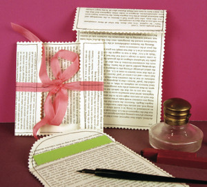 Recycled Book Page Envelopes