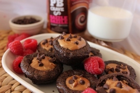 Peanut Butter Puddle Brownies