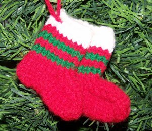Mini Knit Stocking Ornaments