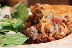 Mushroom Spaghetti Casserole