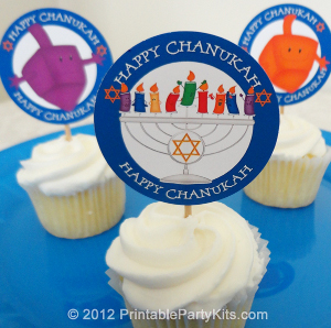 Chanukah Cupcake Picks