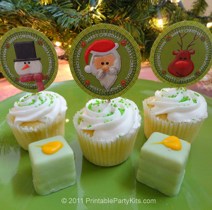 Cupcake Picks for Christmas