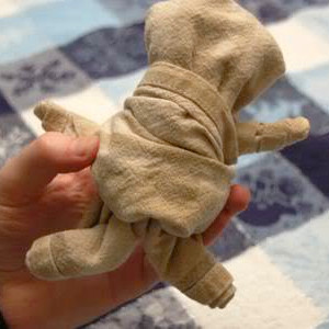 Napkin Origami Doll