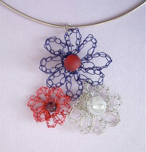 Crocheted Wire Flowers