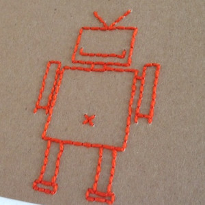 Bolt Robot Embroidery Card