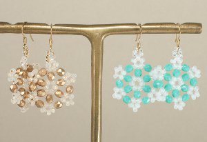 Beautiful Beaded Snowflake Earrings