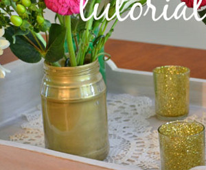 Mess-Free Glitter Candle Holder