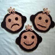 Moody Monkey Potholders