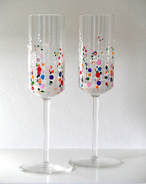 Confetti Champagne Glasses