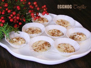 Eggnog No Bake Truffles
