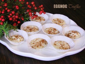 No Bake Eggnog Truffles