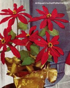 Crocheted Poinsettia