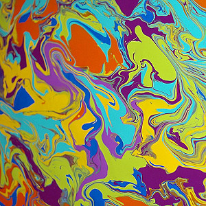 Swirled Pour Painting