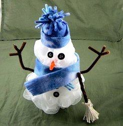 Poufy Snowman