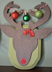 Wooden Rudolph Plaque