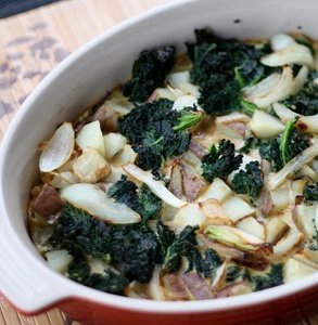 Kale, Potato, and Onion Frittata