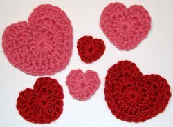 Easy Crocheted Hearts