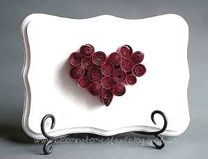 Quilled Hearts Plaque