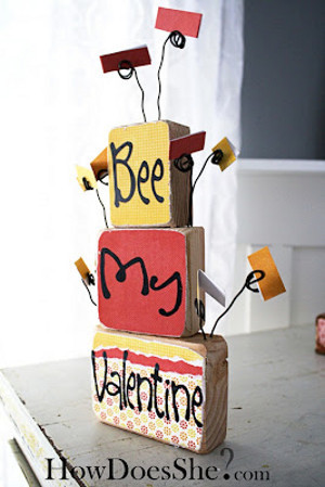 Bee My Valentine Blocks