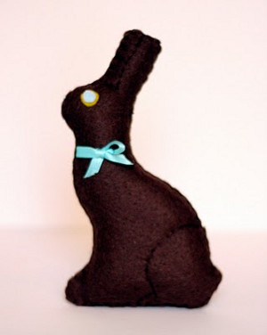 Chocolate Felt Bunny