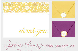 Spring Breeze Thank You Cards
