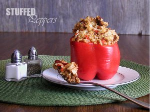 Vegan Stuffed Red Peppers