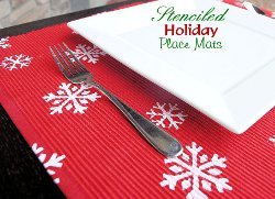 Stenciled Design Placemats