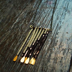 DIY Beaded Fringe Necklace
