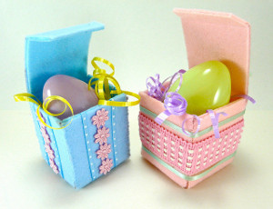 Felt Easter Egg Boxes