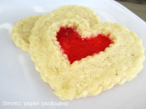 Hard Candy Heart Cookies