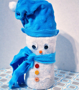 Winter Water Bottle Sock Snowman