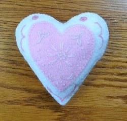 Embroidery Heart Pincushion