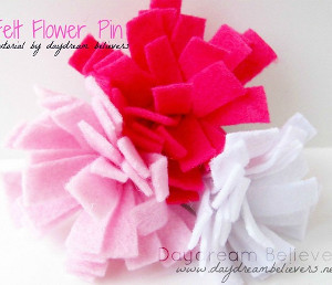 Flowered Felt Pin