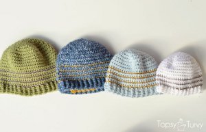 Striped Crochet Beanie