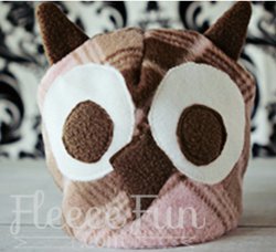 Adorable Owl Fleece Hat Sewing Pattern
