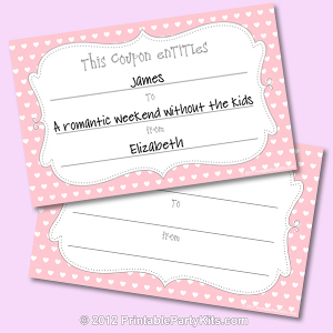 Love Coupons | AllFreeHolidayCrafts.com