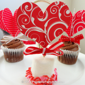 Cupcake Toppers for Valentine's Day