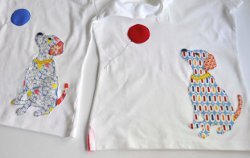 Dog Appliqued T-Shirt for Kids