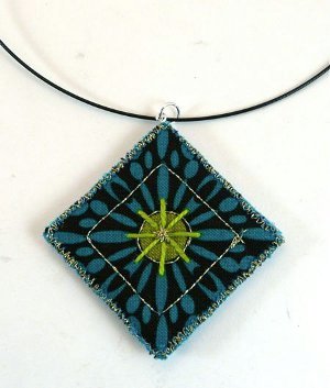 Quilted Necklace Pendant