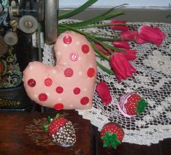 Vintage Heart Shaped Pillow