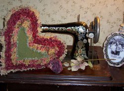 Old Fashioned Ruffle Heart Pillow