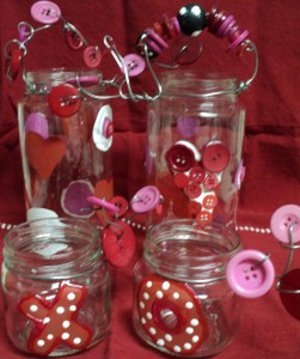 Cute as a Button Valentine's Day Jars