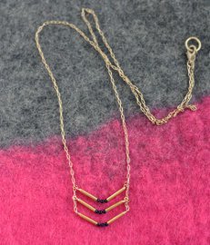 Delicate Triple Chevron Bead Necklace