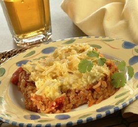 Spiced Cabbage and Rice Bake