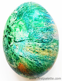 Melted Crayon Easter Egg Coloring