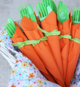 Easter Carrot Napkin Bundles