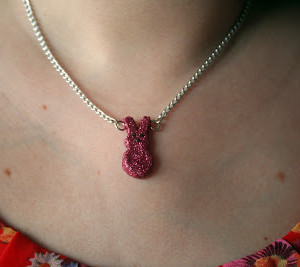 Glittery Bunny Necklace