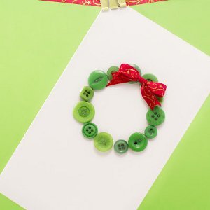 Little Button Wreath Card