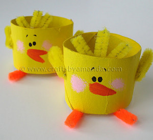 Recycled Paper Tube Chicks