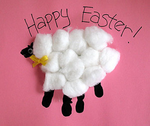 Handprint Easter Lambs
